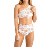 Aima Dora Swimwear Bralette One Shoulder Top Tops XS / HIBISCUS