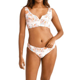 Aima Dora Swimwear Bralette With Zip Top Tops XS / HIBISCUS