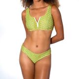 Aima Dora Swimwear Bralette With Zip Top Tops XS / TURTLE BAY