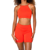Aima Dora Swimwear High Neck Top Tops XS / PAPAYA SOLO