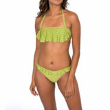 Aima Dora Swimwear Ruffle Bandeau Top Tops XS / TURTLE BAY