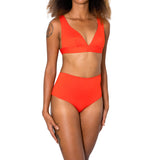 Aima Dora Swimwear Triangle Elegance Top Tops XS / PAPAYA SOLO