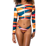 Aima Dora Swimwear Zip Up Short Rash Guard - UPV 50+ sun protection Active XS / CHAMAREL
