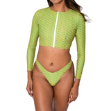 Aima Dora Swimwear Zip Up Short Rash Guard - UPV 50+ sun protection Active XS / TURTLE BAY