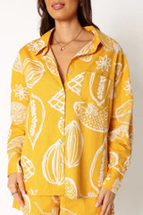 Fruit Printed Shorts Suit