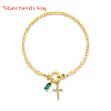 Moon Stone Love Knot Plated 18K Gold Bracelet