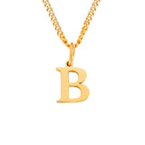 Beach Luxe 26 Letters All-Match 14K Stainless Steel Necklace Necklace