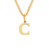 Beach Luxe 26 Letters All-Match 14K Stainless Steel Necklace Necklace