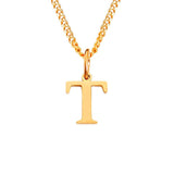 Beach Luxe 26 Letters All-Match 14K Stainless Steel Necklace Necklace