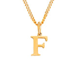 Beach Luxe 26 Letters All-Match 14K Stainless Steel Necklace Necklace F Rose Gold