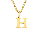 Beach Luxe 26 Letters All-Match 14K Stainless Steel Necklace Necklace H Gold