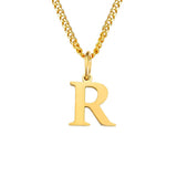 Beach Luxe 26 Letters All-Match 14K Stainless Steel Necklace Necklace R Gold