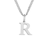Beach Luxe 26 Letters All-Match 14K Stainless Steel Necklace Necklace R Stainless Steel Color