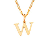 Beach Luxe 26 Letters All-Match 14K Stainless Steel Necklace Necklace W Rose Gold