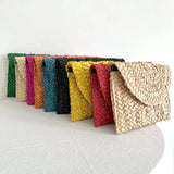 Beach Luxe Cornhusk Woven Straw Clutch Accessories