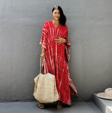 Beach Luxe Cotton Beach Cover-up Robe Dress 730 11 Red / Average Size