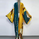 Beach Luxe Kimonos Verano Women Print Long Sleeve Cardigan Fem Dress