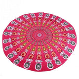 Beach Luxe MANDALA RED ROUND BEACH BLANKET default