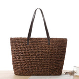 Beach Luxe Summer Vacation Beach Bag Leisure Female Bag Accessories Dark brown