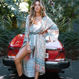 Beach Luxe Women's Fashion Print Beach Dress Bikini Cover-up Picture color / One size