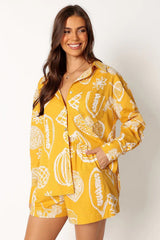 Fruit Printed Shorts Suit