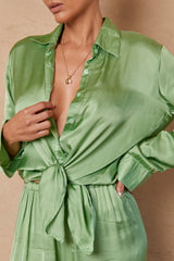 BEFORE ANYONE ELSE AMELIE SHIRT - GREEN MATCHA Shirts & Tops