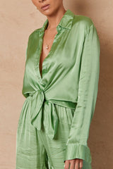 BEFORE ANYONE ELSE AMELIE SHIRT - GREEN MATCHA Shirts & Tops
