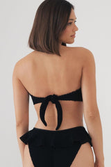 Montce | Black Crochet Tori Bandeau Bikini Top