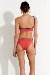 CLEONIE CRESCENT KINI CORAL ONE SIZE / CORAL/ATLANTIC BIND