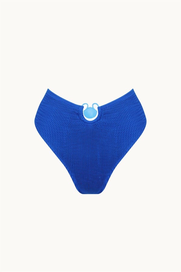 CLEONIE ISLAND HIGH BRIEF COLOURED SHELL ONE SIZE / ATLANTIC/SKY SHELL