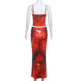 Casey || Fashion Digital Printing High Waist Slim Fit Long Dress Women's Suit