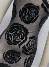 Hazel || Burnt Flower One Shoulder Dress