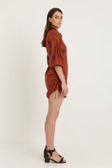 BLAIR DRESS - RED CLAY