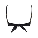 Montce Black Rib Tori Bandeau Bikini Top Bikini Top