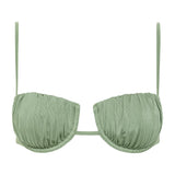 Montce Sage Green Rib Petal Bikini Top Bikini Top