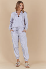 TATE LOUNGE PANTS- BLUE PEARL