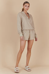 TATE SHORT - DARK ALMOND