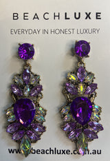 Beach Luxe Beach Luxe | Shannon Earrings - Purple Earrings