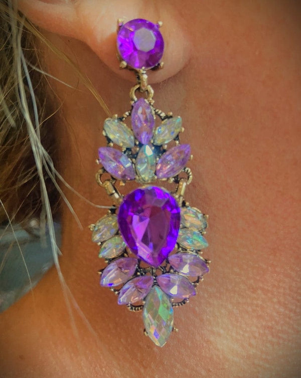 Beach Luxe Beach Luxe | Shannon Earrings - Purple Earrings