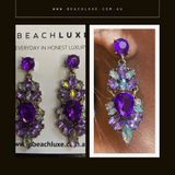 Beach Luxe Beach Luxe | Shannon Earrings - Purple Earrings