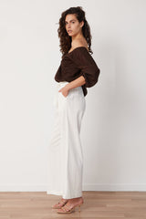 BEFORE ANYONE ELSE AMYRIS LINEN TOP - COFFEE Shirts & Tops