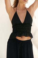 BEFORE ANYONE ELSE FLEUR TOP - BLACK