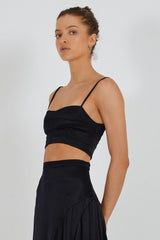 BEFORE ANYONE ELSE IRIANNA CROP TOP - BLACK