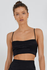 BEFORE ANYONE ELSE IRIANNA CROP TOP - BLACK