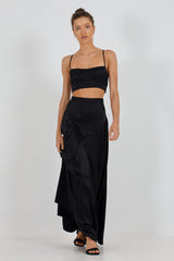 BEFORE ANYONE ELSE IRIANNA CROP TOP - BLACK