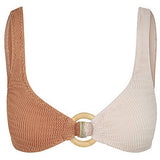 CLEONIE Cleonie | OCEANIA KINI MULTI bikini top ESPRESSO SHELL / DELICATE