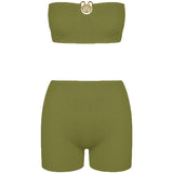CLEONIE NOOSA KINI (all colours) tops ONE SIZE / MOSS