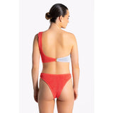 CLEONIE WATEGOS KINI MULTI bikini tops CORAL CLOUD GREY / GODDESS