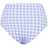 Ephemera GINGHAM CLASSIC HIGH WAISTED PANT - SKY bikini bottoms