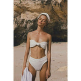 Fella Hubert High Waist Bottom - Off White bikini bottoms